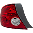 Driver Side Tail Light, without Bulb, Halogen, Clear and Red Lens, Coupe