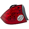 Driver Side Tail Light, without Bulb, Halogen, Clear and Red Lens, Coupe