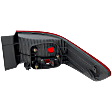 Driver Side, Outer Tail Light, without Bulb, Halogen, Red Lens, Sedan