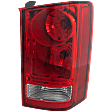 Passenger Side Tail Light, with Bulb, Halogen, Clear and Red Lens, 6 Cyl., 3.5L Engine, CAPA Certified