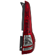 Passenger Side Tail Light, Without bulb(s), Halogen, Clear and Red Lens