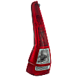 Driver Side Tail Light, without Bulb, Halogen, Clear and Red Lens