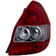 Passenger Side Tail Light, without Bulb, Halogen, Clear and Red Lens