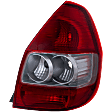 Passenger Side Tail Light, without Bulb, Halogen, Clear and Red Lens