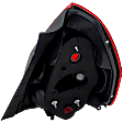 Driver Side Tail Light, without Bulb, Halogen, Clear and Red Lens