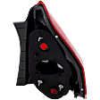 Driver Side Tail Light, without Bulb, Halogen, Clear and Red Lens