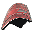 Passenger Side Tail Light, without Bulb, Halogen, Clear and Red Lens
