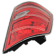 Passenger Side Tail Light, without Bulb, Halogen, Clear and Red Lens