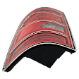 Passenger Side Tail Light, without Bulb, Halogen, Clear and Red Lens, CAPA CERTIFIED