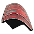 Driver Side Tail Light, without Bulb, Halogen, Clear and Red Lens, CAPA CERTIFIED