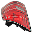 Driver Side Tail Light, without Bulb, Halogen, Clear and Red Lens, CAPA CERTIFIED