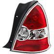 Passenger Side Tail Light, with Bulb, Halogen, Clear and Red Lens
