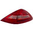 Driver Side Tail Light, without Bulb, Halogen, Red Lens, Coupe