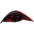 Driver Side Tail Light, without Bulb, Halogen, Red Lens, Coupe