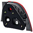 2009-2011 Honda Civic - Driver Side, Outer Tail Light, without Bulb, Halogen, Clear and Red Lens, Sedan