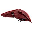 Passenger Side Tail Light, with Bulb, Halogen, Clear and Red Lens