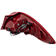 Driver Side Tail Light, with Bulb, Halogen, Clear and Red Lens