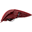 Driver Side Tail Light, with Bulb, Halogen, Clear and Red Lens
