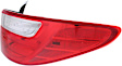 Passenger Side, Outer Tail Light, with Bulb, Halogen, Clear and Red Lens