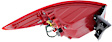 Passenger Side, Outer Tail Light, with Bulb, Halogen, Clear and Red Lens
