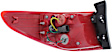 Passenger Side, Outer Tail Light, with Bulb, Halogen, Clear and Red Lens