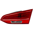 Passenger Side, Inner Tail Light, with Bulb, Halogen, Clear and Red Lens