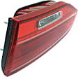 Passenger Side, Inner Tail Light, with Bulb, Halogen, Clear and Red Lens