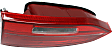 Passenger Side, Inner Tail Light, with Bulb, Halogen, Clear and Red Lens