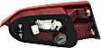 Passenger Side, Inner Tail Light, with Bulb, Halogen, Clear and Red Lens