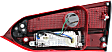 Driver Side, Inner Tail Light, with Bulb, Halogen, Clear and Red Lens