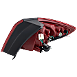 Driver Side, Outer Tail Light, with Bulb, Halogen, Red Lens