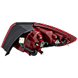 Driver Side, Outer Tail Light, with Bulb, Halogen, Red Lens