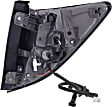 Driver Side, Outer Tail Light, with Bulb, Halogen, Clear and Red Lens