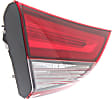 Driver Side, Inner Tail Light, with Bulb, LED, Clear and Red Lens