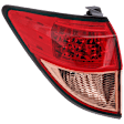 Driver Side, Outer Tail Light, without Bulb, Halogen, Clear Lens, Sedan