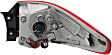Driver Side, Outer Tail Light, with Bulb, Halogen, Red Lens