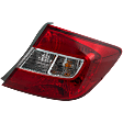 Passenger Side Tail Light, with Bulb, Halogen, Clear and Red Lens, Sedan, Except Hybrid, CAPA CERTIFIED