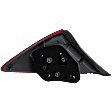Passenger Side Tail Light, with Bulb, Halogen, Clear and Red Lens, Sedan, Except Hybrid, CAPA CERTIFIED