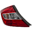 Driver Side Tail Light, with Bulb, Halogen, Clear and Red Lens, Sedan, Except Hybrid, CAPA CERTIFIED