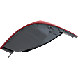 Passenger Side, Outer Halogen Tail Light, with Bulb, Clear and Red Lens, Except Hybrid Model