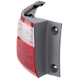 Driver Side, Outer Tail Light, with Bulb, Halogen, Clear and Red Lens, CAPA CERTIFIED