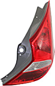 Passenger Side Tail Light, with Bulb, Halogen, Clear and Red Lens, Hatchback