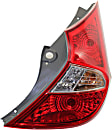 Passenger Side Tail Light, with Bulb, Halogen, Clear and Red Lens, Hatchback, CAPA CERTIFIED