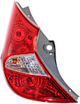 Driver Side Tail Light, with Bulb, Halogen, Clear and Red Lens, Hatchback, CAPA CERTIFIED
