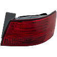 Passenger Side, Outer Tail Light, with Bulb, Halogen, Red Lens, Production Date From December 17 2007