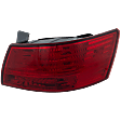 Passenger Side, Outer Tail Light, with Bulb, Halogen, Red Lens, Production Date From December 17 2007