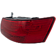 Passenger Side, Outer Tail Light, with Bulb, Halogen, Red Lens, Production Date From December 17 2007