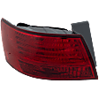 Driver Side, Outer Tail Light, with Bulb, Halogen, Red Lens, Production Date From December 17 2007