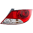Passenger Side Tail Light, with Bulb, Halogen, Clear and Red Lens, Sedan