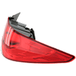 Passenger Side Tail Light, with Bulb, Halogen, Clear and Red Lens, Sedan, CAPA CERTIFIED
